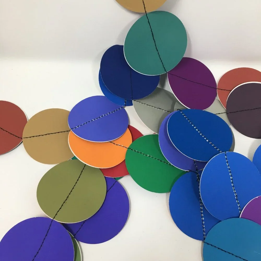 Multi-Colored Color-Aid Paper Large Round Circle Party Extra Long Garland